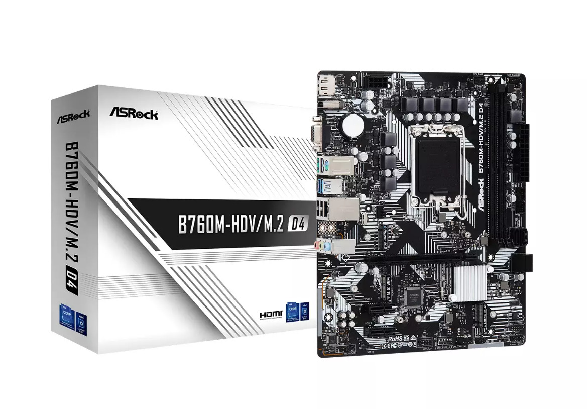 Asrock Mātesplate B760M-HDV/M.2 D4 s1700