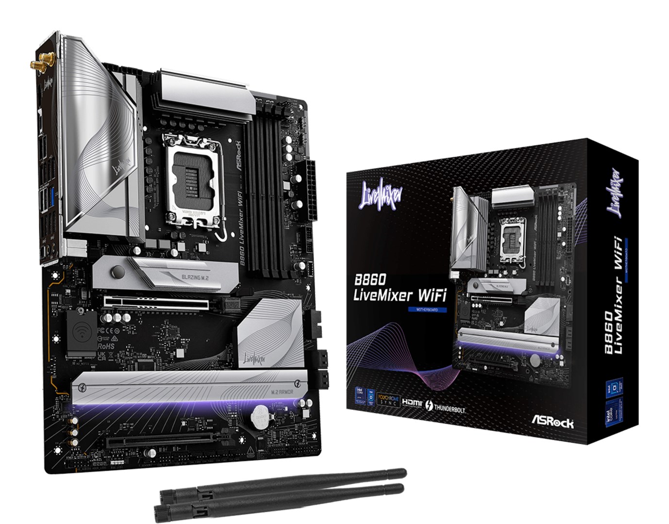 Asrock Pagrindinė plokštė B860 LIVEMIXER WIFI