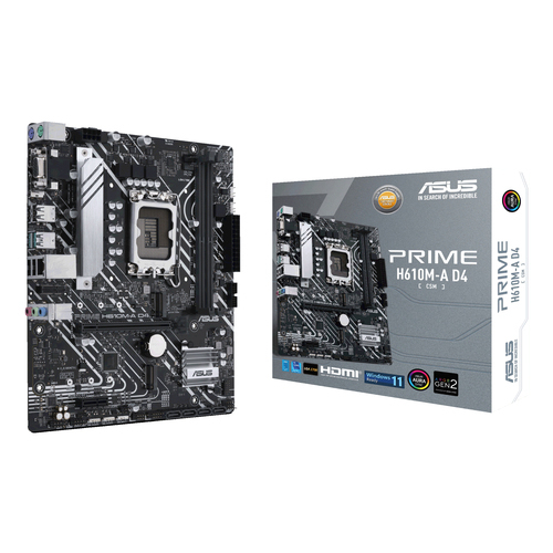 Mātesplate ASUS PRIME H610M-A D4-CSM, Intel