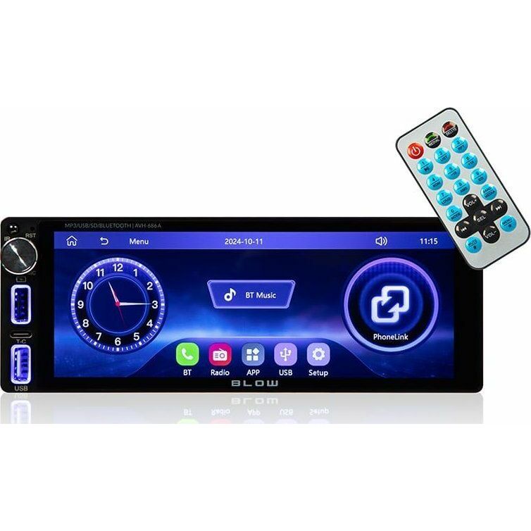 Blow Radio samochodowe AVH-686A 1DIN 7