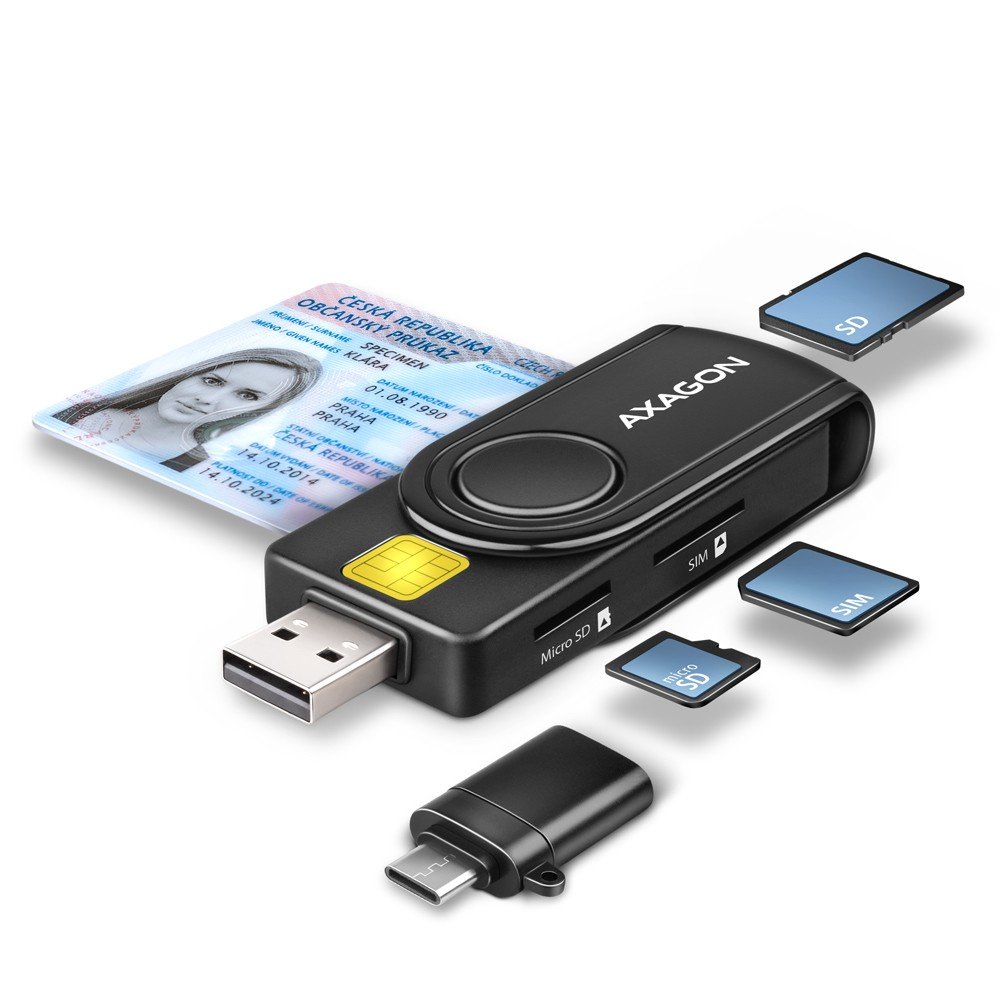 Axagon CRE-SMP2A Smart ID Karšu Lasītājs
