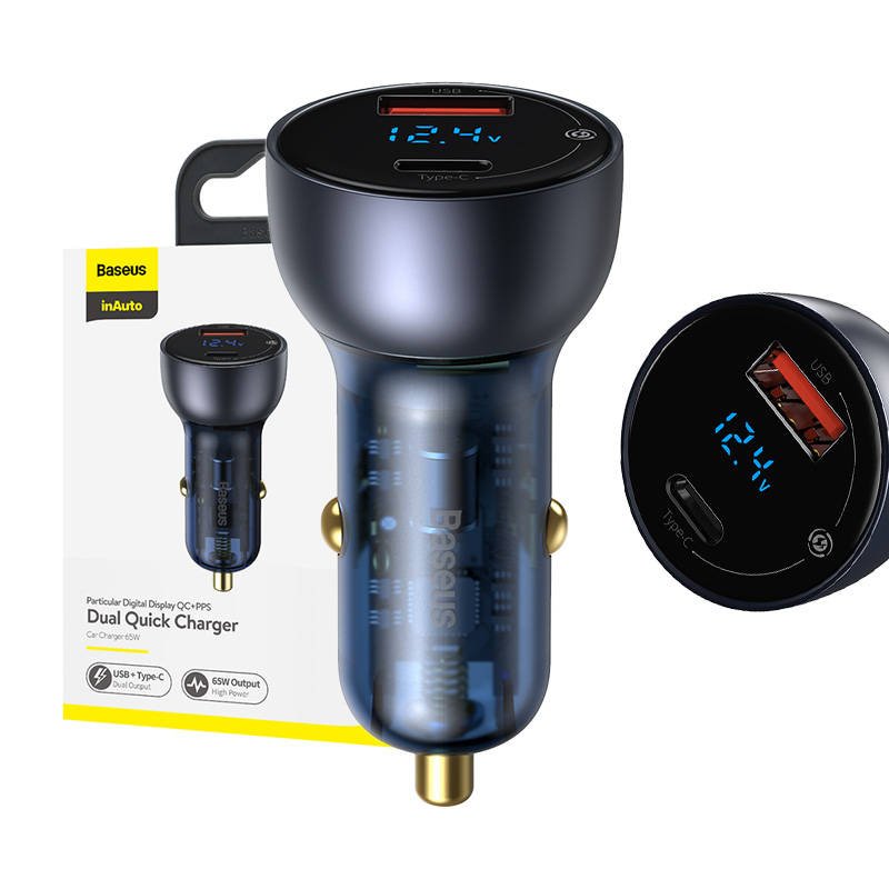 Baseus CCKX-C0G Auto Lādētājs 65W |