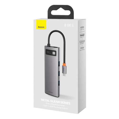 Baseus CAHUB-CV0G Metal Gleam Series 8in1