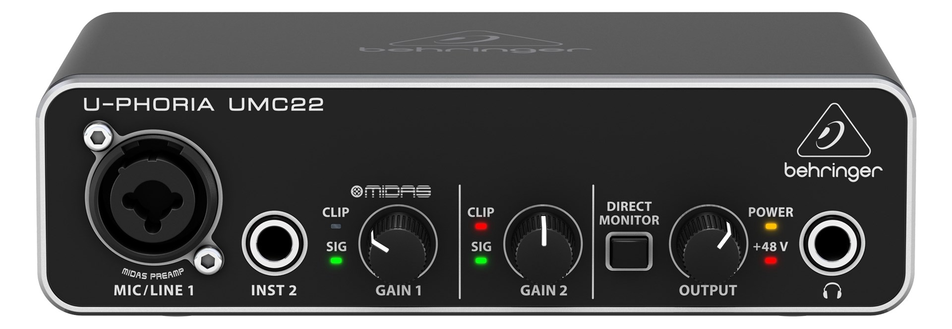 Behringer UMC22 papildaprīkojums mūzikai Koncerta/studijas priekšpastiprinātājs