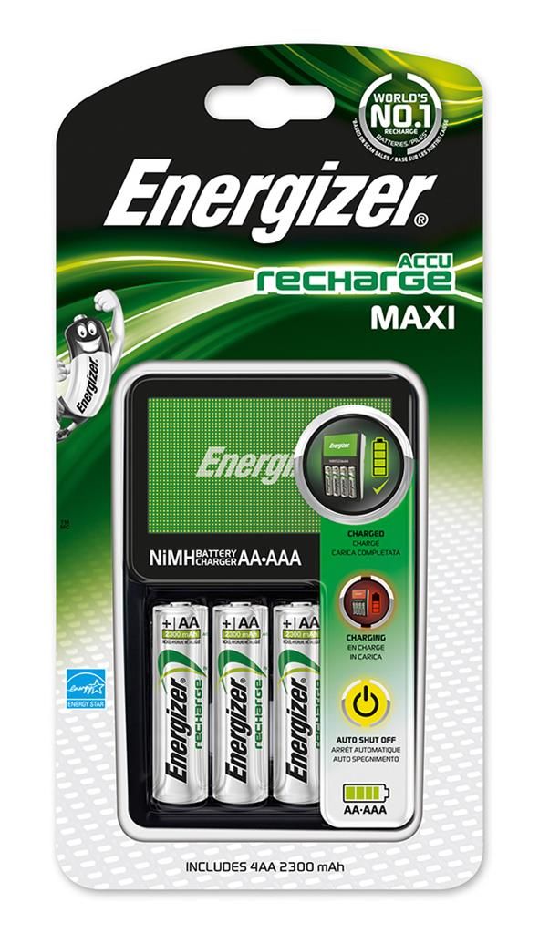 Energizer Maxi lādētājs AA/AAA ar 4