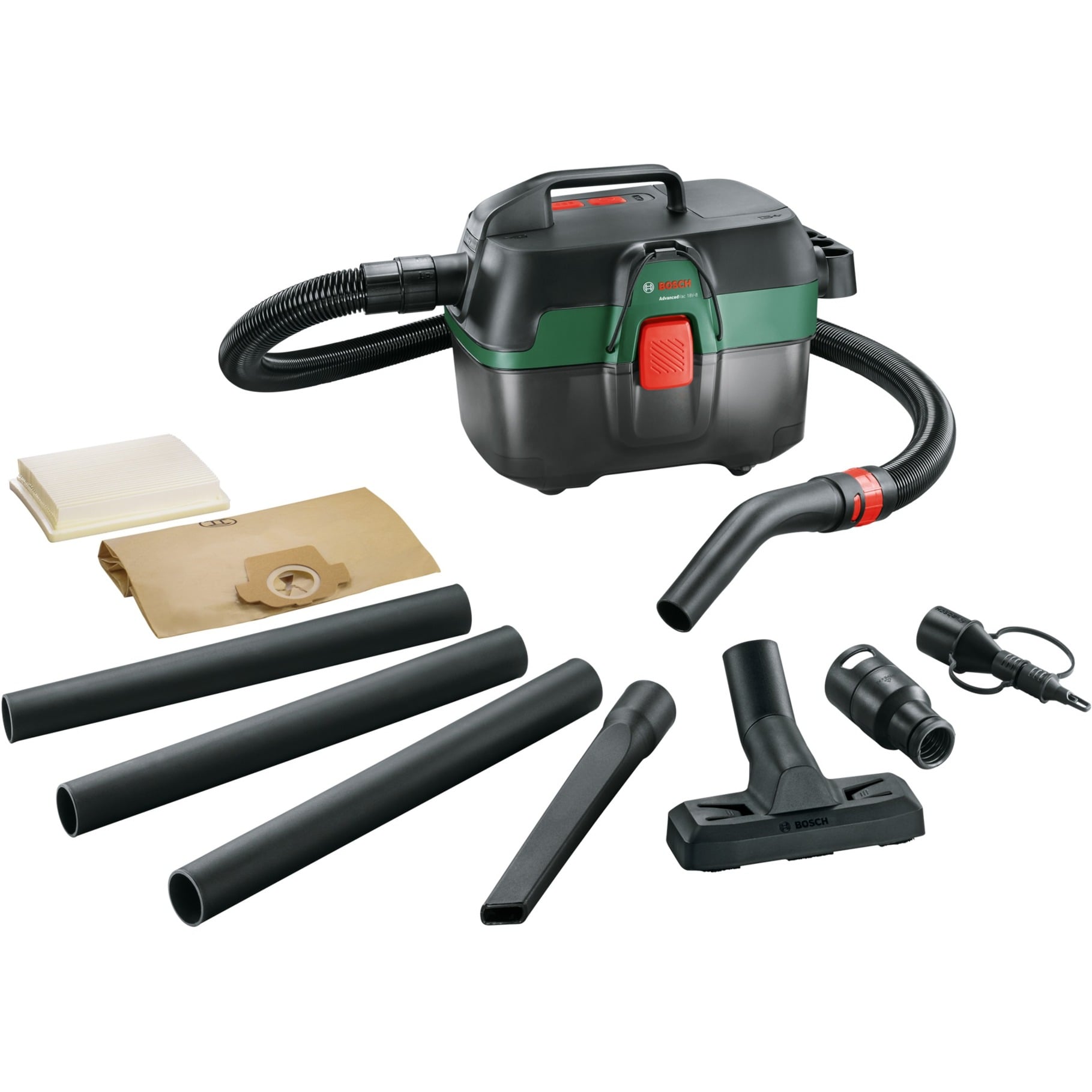 Bosch Powertools AdvancedVac 18V-8, Nass-/Trockensauger (grün
