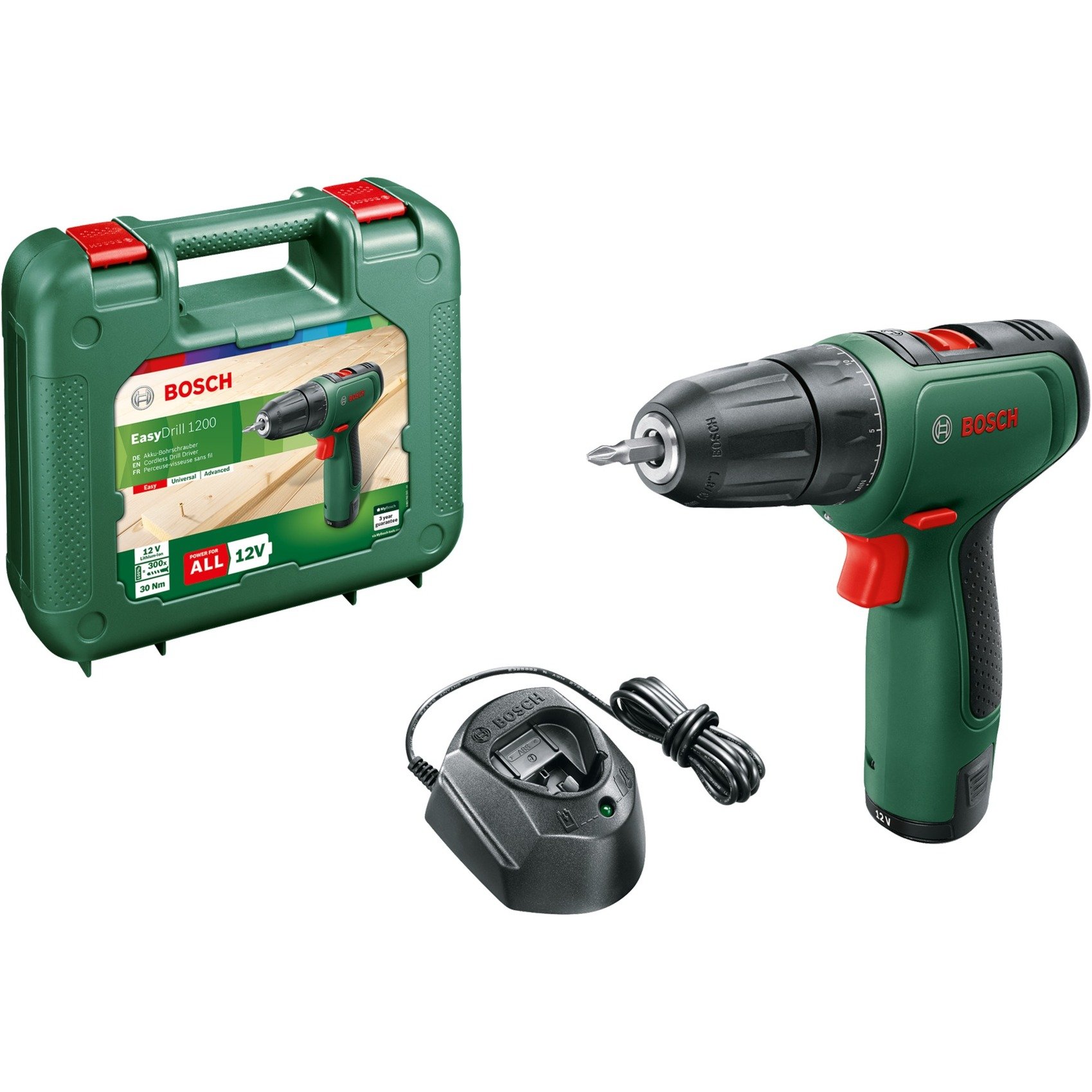 Bosch Powertools Akku-Bohrschrauber EasyDrill 1200 (grün/Black