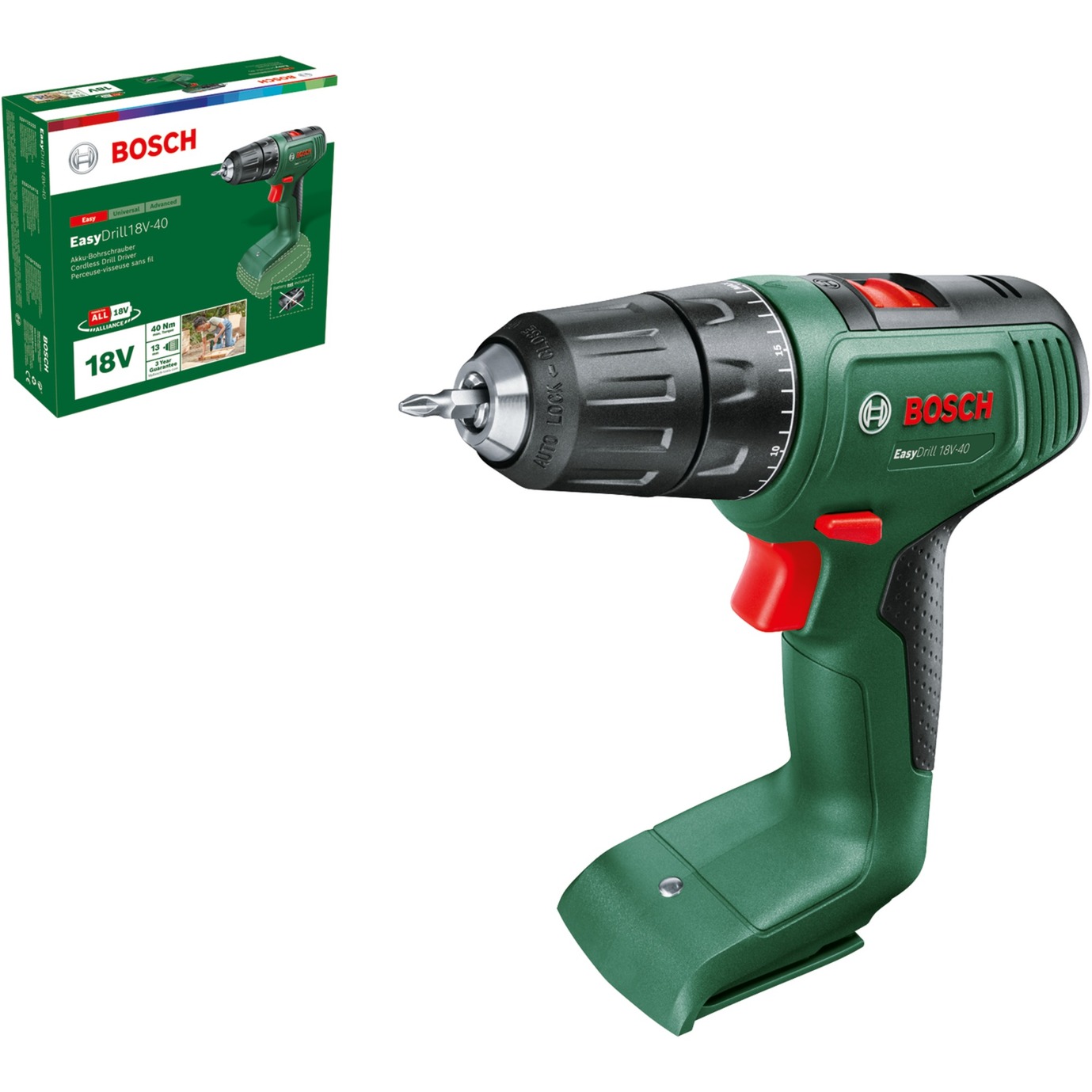Bosch Powertools Akku-Bohrschrauber EasyDrill 18V-40 (grün/Black
