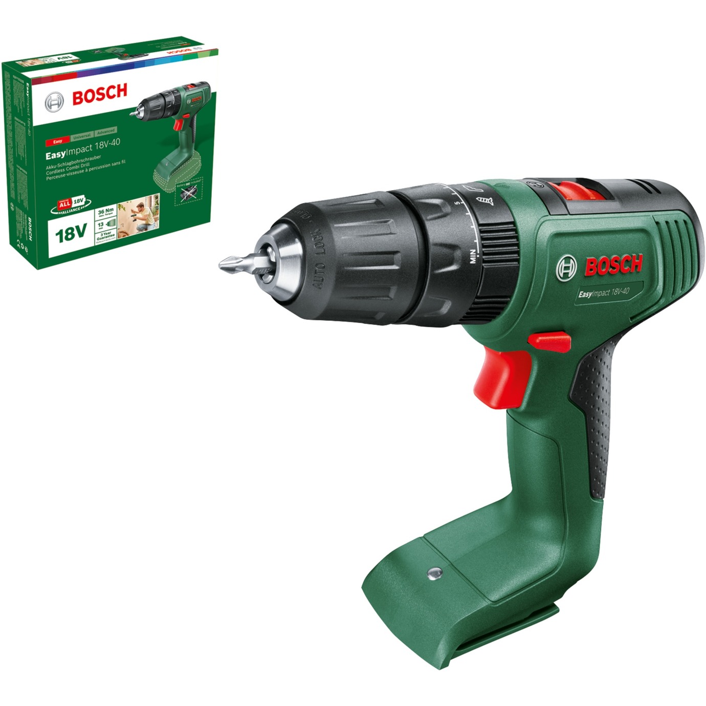 Bosch Powertools Akumulatora triecienurbjmašīna EasyImpact 18V-40