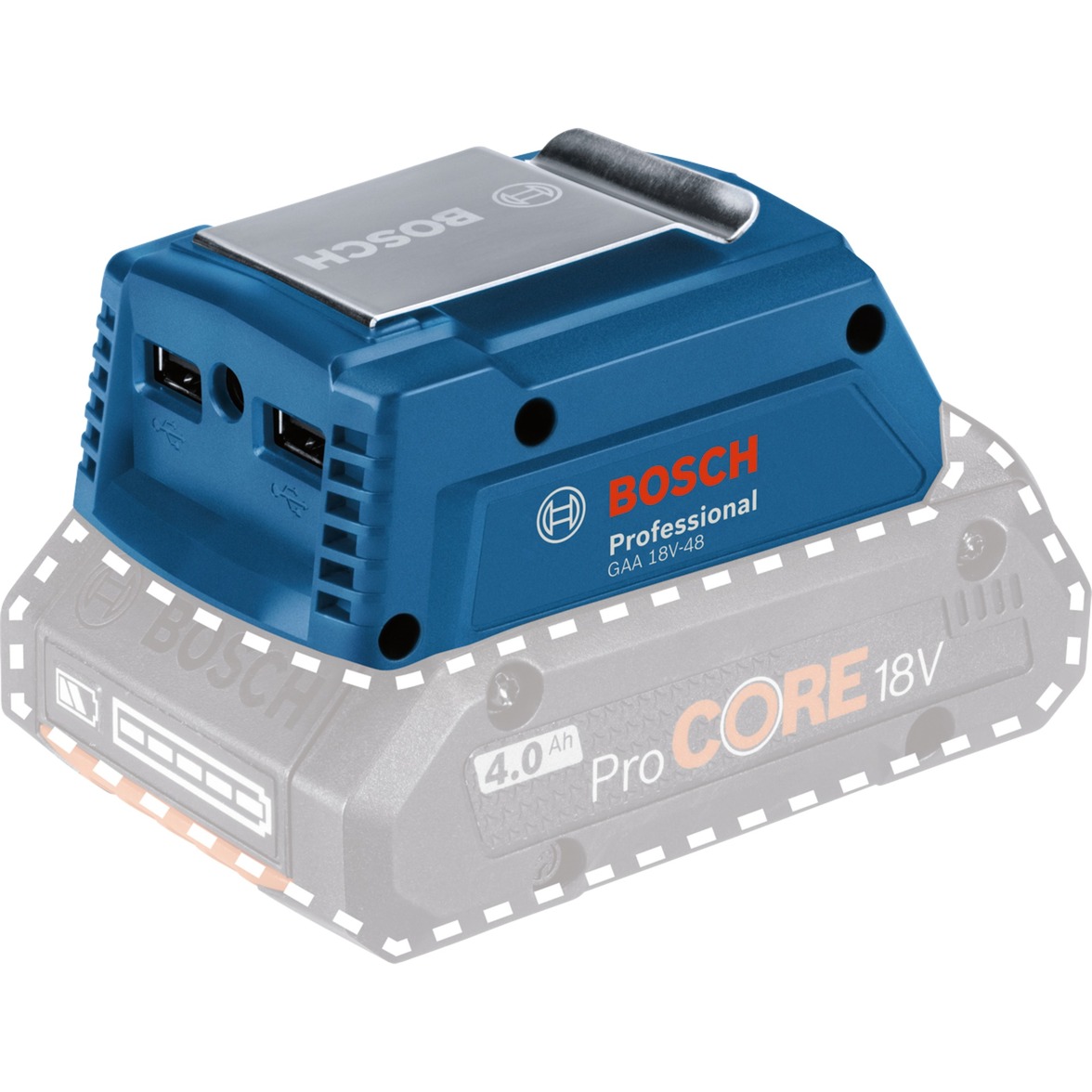 Bosch Powertools USB-lādētāja adapteris GAA 18V-48