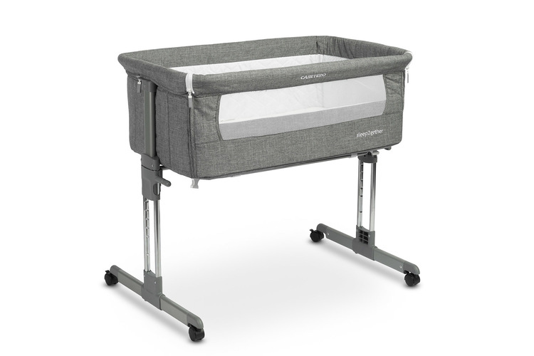 Gultiņa CARETERO BEDSIDE CRIB SLEEP2GETHER Graphite