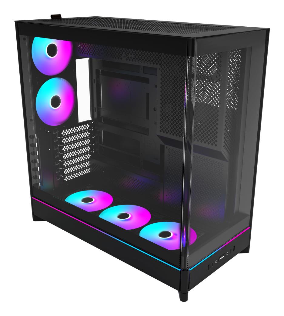 Montech HS02 PRO (Black, Tempered Glass