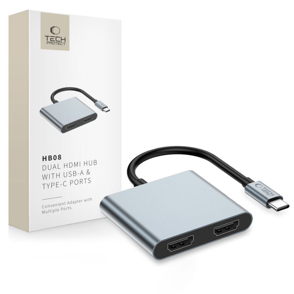 Adapteris Tech-Protect HB08 4in1 USB-C +