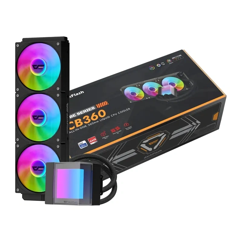 Dzesēšana procesoram DarkFlash CB360 ūdens (Black)