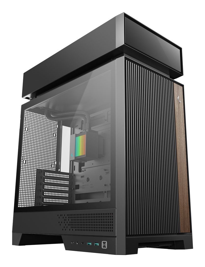 Deepcool CL6600 (Black/holz, Tempered Glass) |