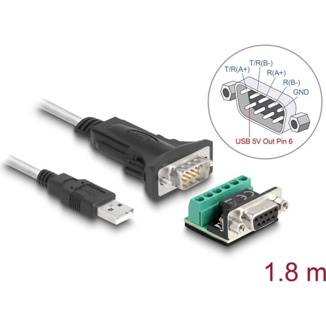 USB kabelis Delock USB-A - RS-232