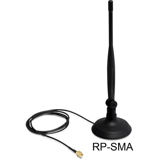 DELOCK WL-antena RP-SMA 4dBi ar leņķa