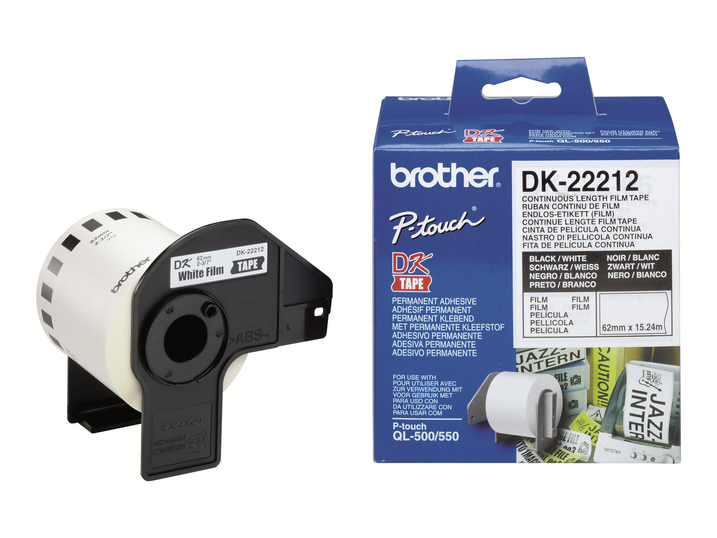 Film weiß Brother QL550/500 15,48m*62mm