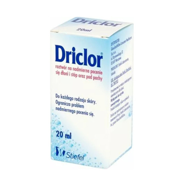 Driclor Antiperspirants 20% Pretsviedru līdzeklis 20ml