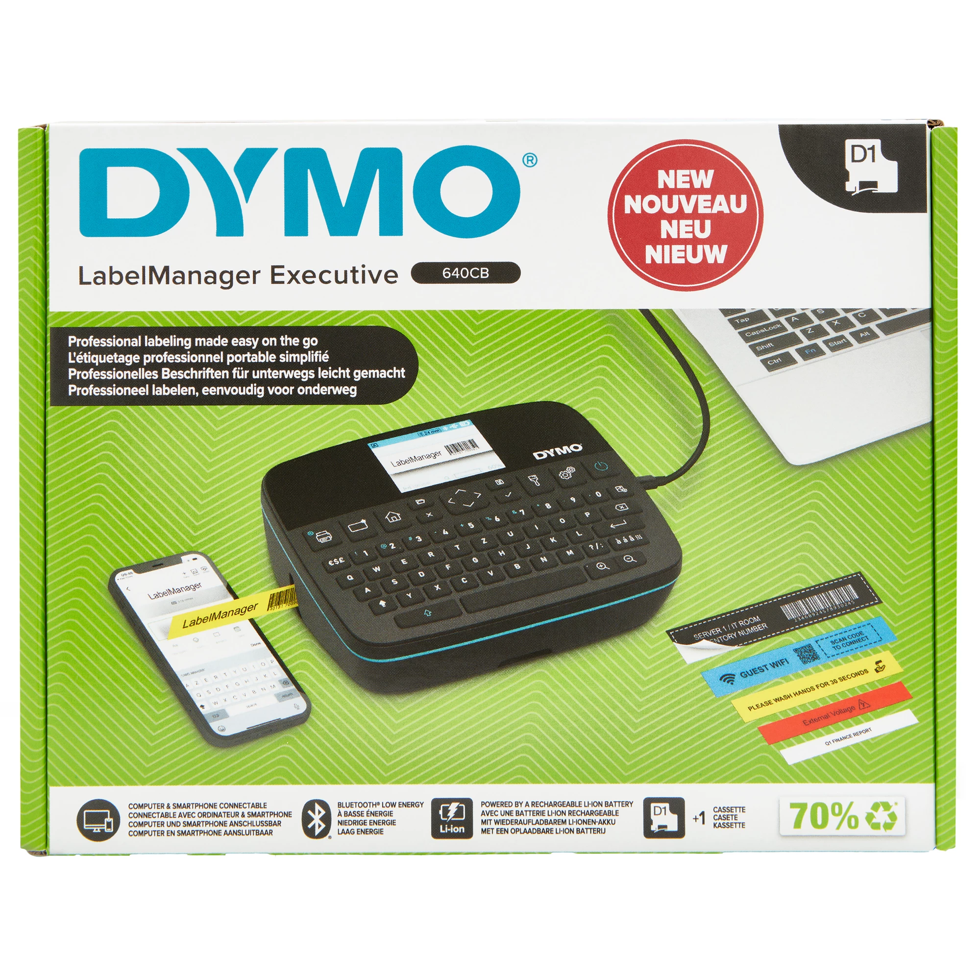 DYMO LabelManager LabelWriter 640CB Pārnēsājams un