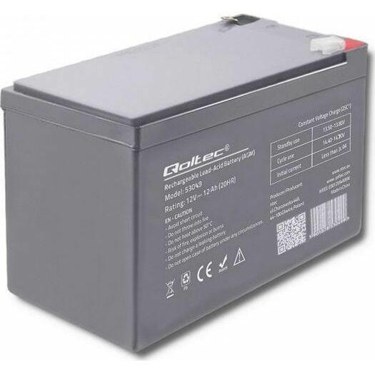 Qoltec 53049 AGM akumulators | 12V