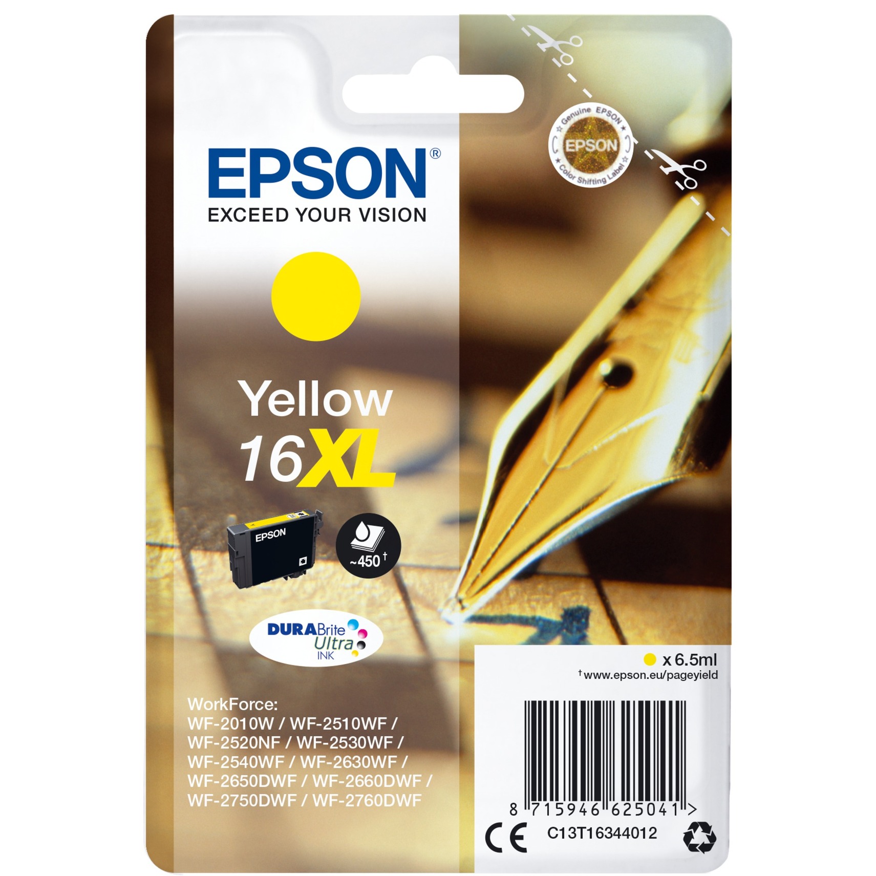 Epson Tinte gelb 16XL (C13T16344012) (DURABrite)