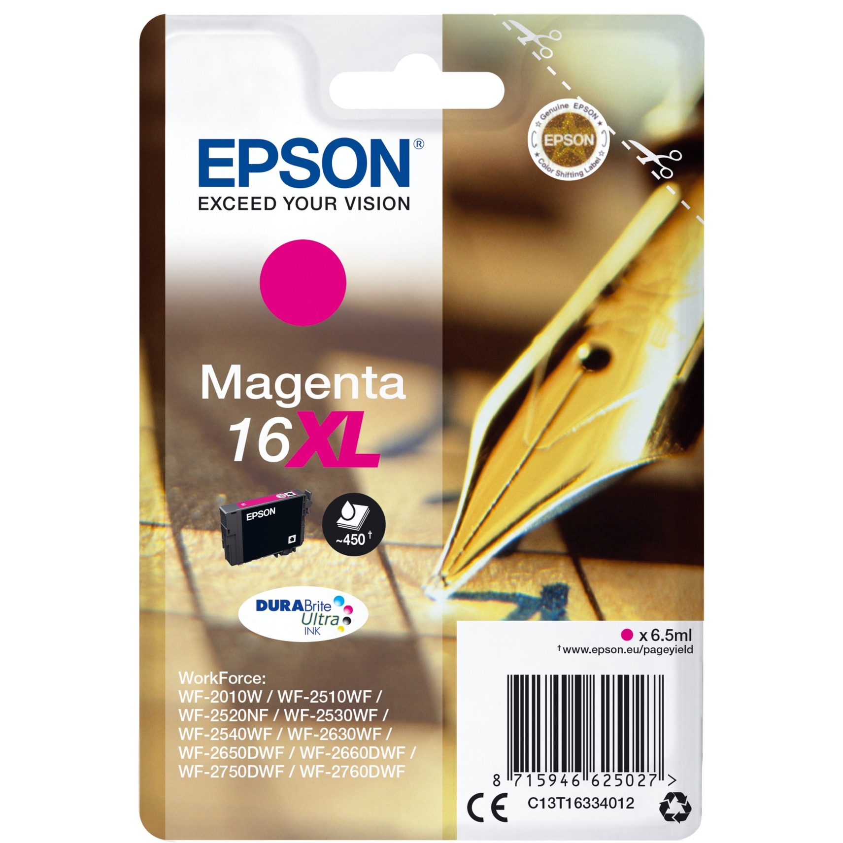 Patrone Epson 16 magenta XL                            T1633