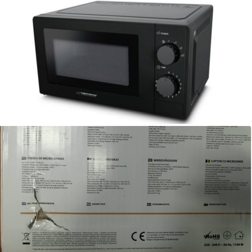 Esperanza EKO011K Mikroviļņu krāsnis 1100W (Bojāts