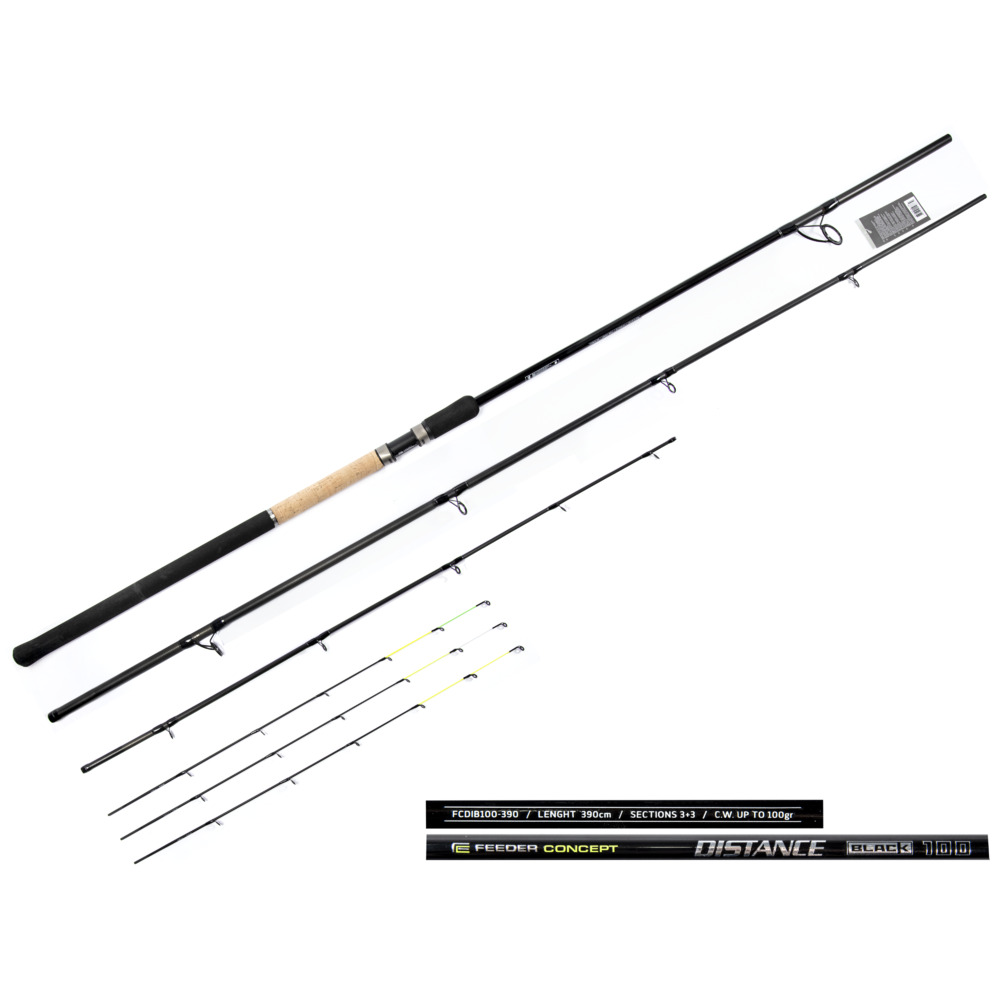 Fīdermakšķere Feeder Concept DISTANCE BLACK 100