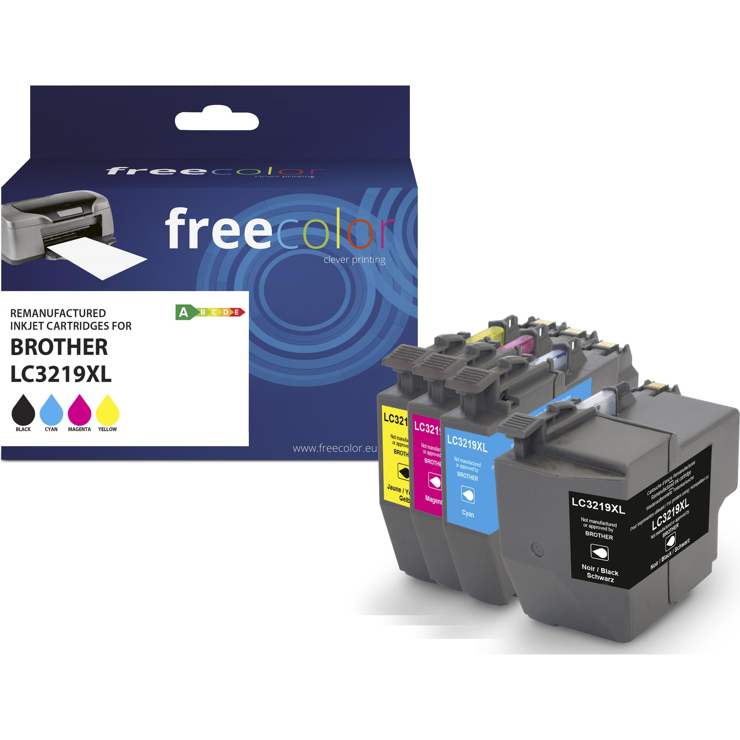 Freecolor kasetne Brother LC3219XL Multipack BK/C/M/Y