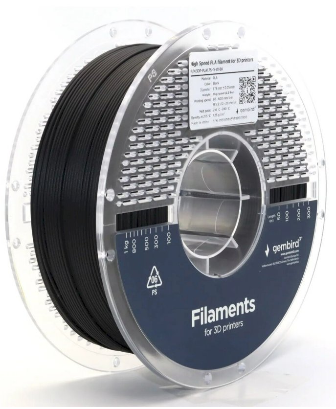 Gembird 3DP-PLA1.75HY-01-BK PLA filaments High