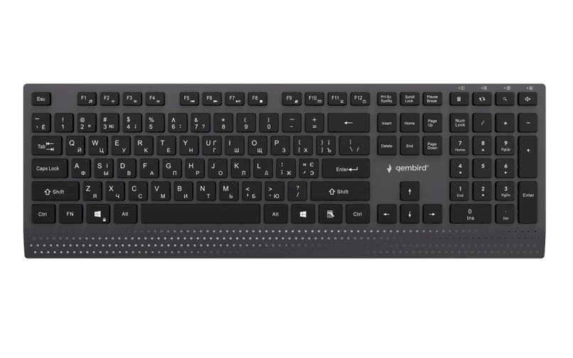 Gembird KB-MCH-06-CYRL Plāna vadu multimediju tastatūra