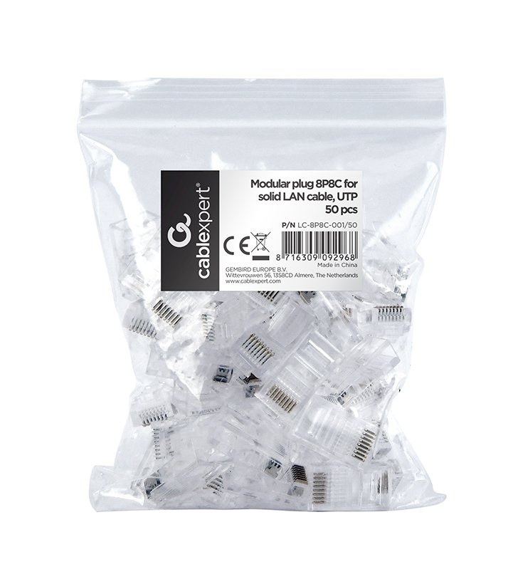 Gembird LC-8P8C-001/50 RJ45 modulārais spraudnis 8P8C