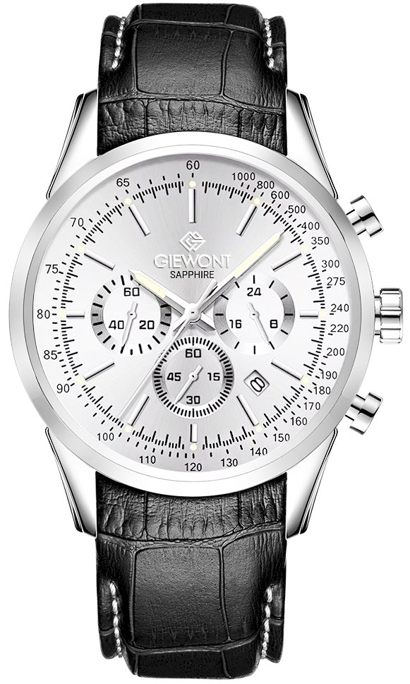Vīriešu pulkstenis Giewont Chronograph Sapphire Silver