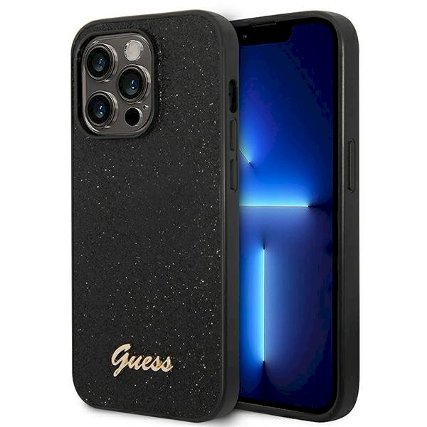 Guess GUHCP14LHGGSHK Glitter Script Aizsargapvalks priekš