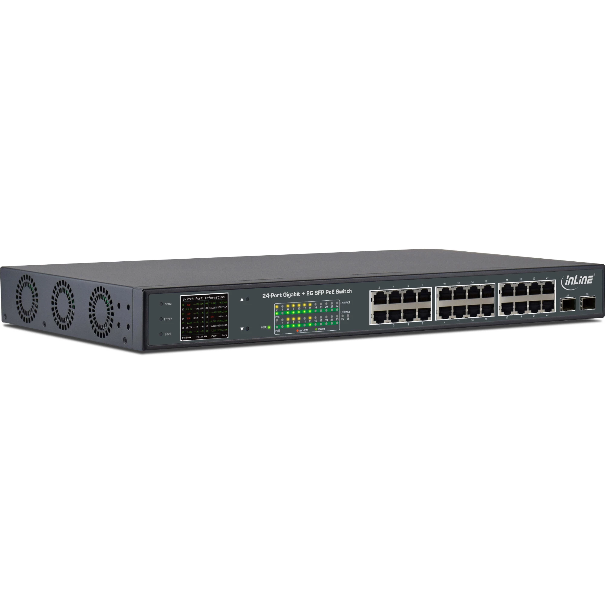 Tīkla slēdzis InLine PoE+ Gigabit 24