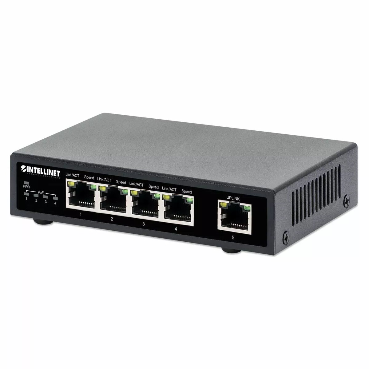 Intellinet 5-Portu Gigabit Ethernet PoE+ Slēdzis