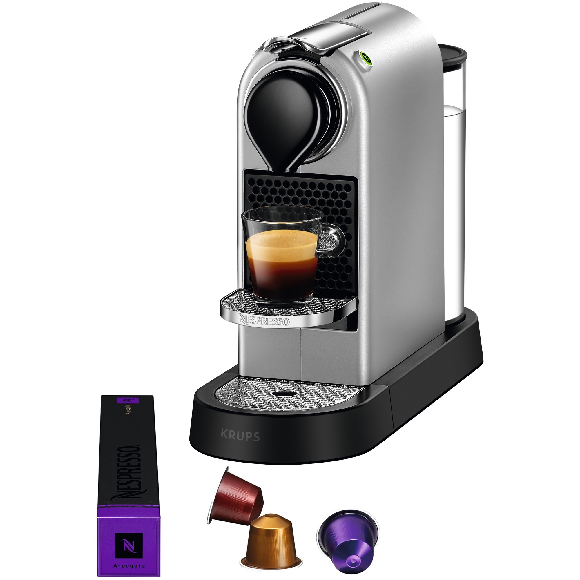 Kaffeemaschine Nespresso CitiZ von Krups Silber