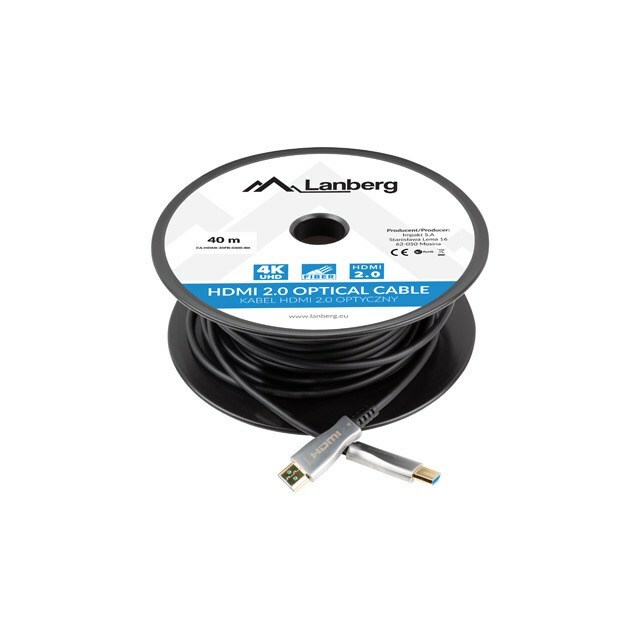 Lanberg CA-HDMI-20FB-0400-BK HDMI 2.0 aktīvais