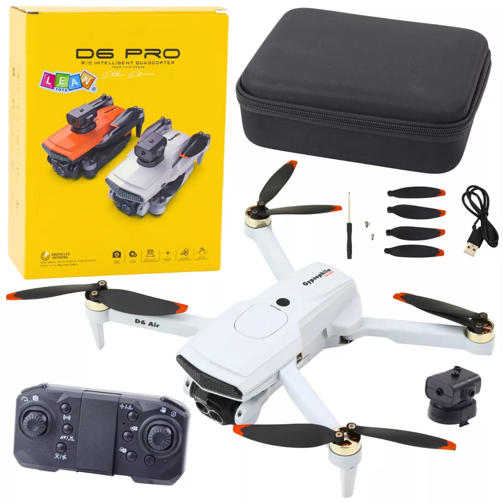LeanToys Dron D6 PRO ar kameru