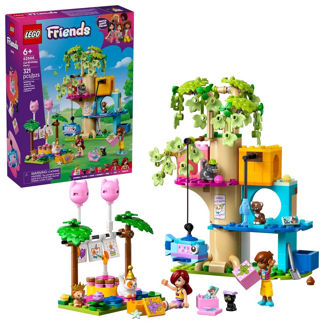LEGO 42666 Friends Katzengeburtstagsparty & Baumhaus