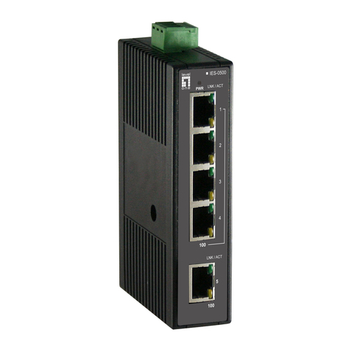 LevelOne IES-0500 5-portu ātrgaitas Ethernet rūpnieciskais