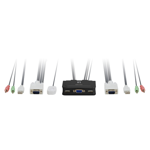 LevelOne KVM slēdzis 2-portu USB VGA