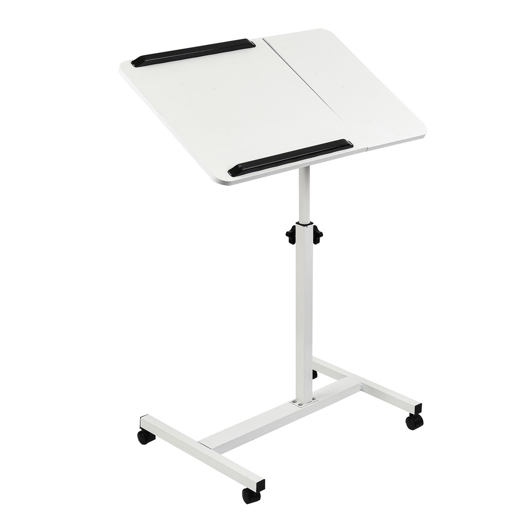 Maclean mobilais galda/datora statīvs, white, augstuma