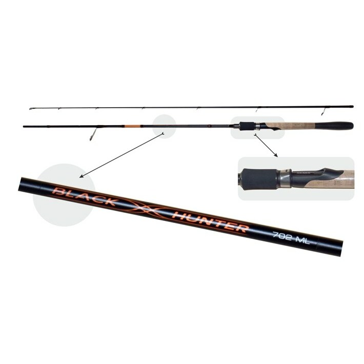 Makšķerkāts AKARA «BLACK HUNTER» 2X (saliek