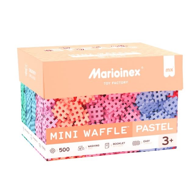 Marioinex Klocki konstrukcyjne Waffle mini pastel