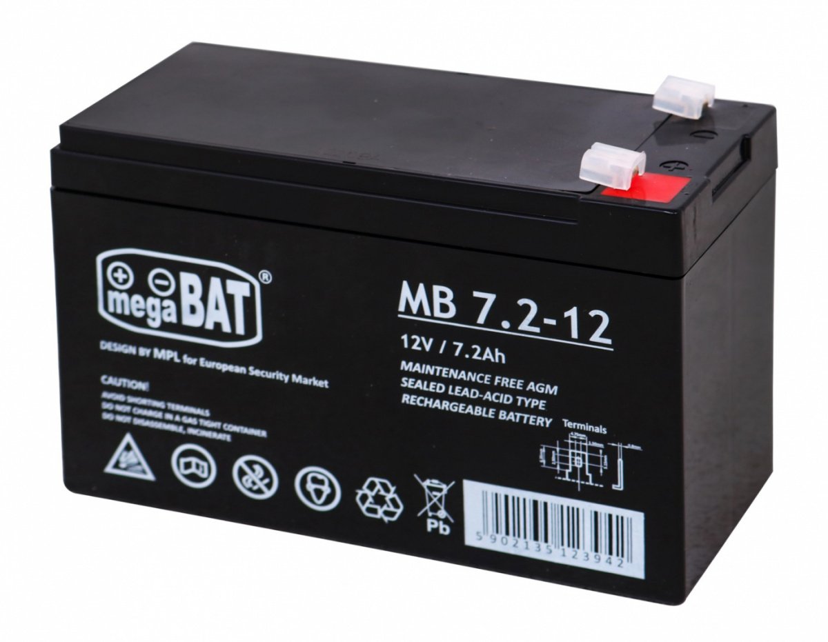 MegaBAT MB 7.2-12 Akumulators 12V/7Ah