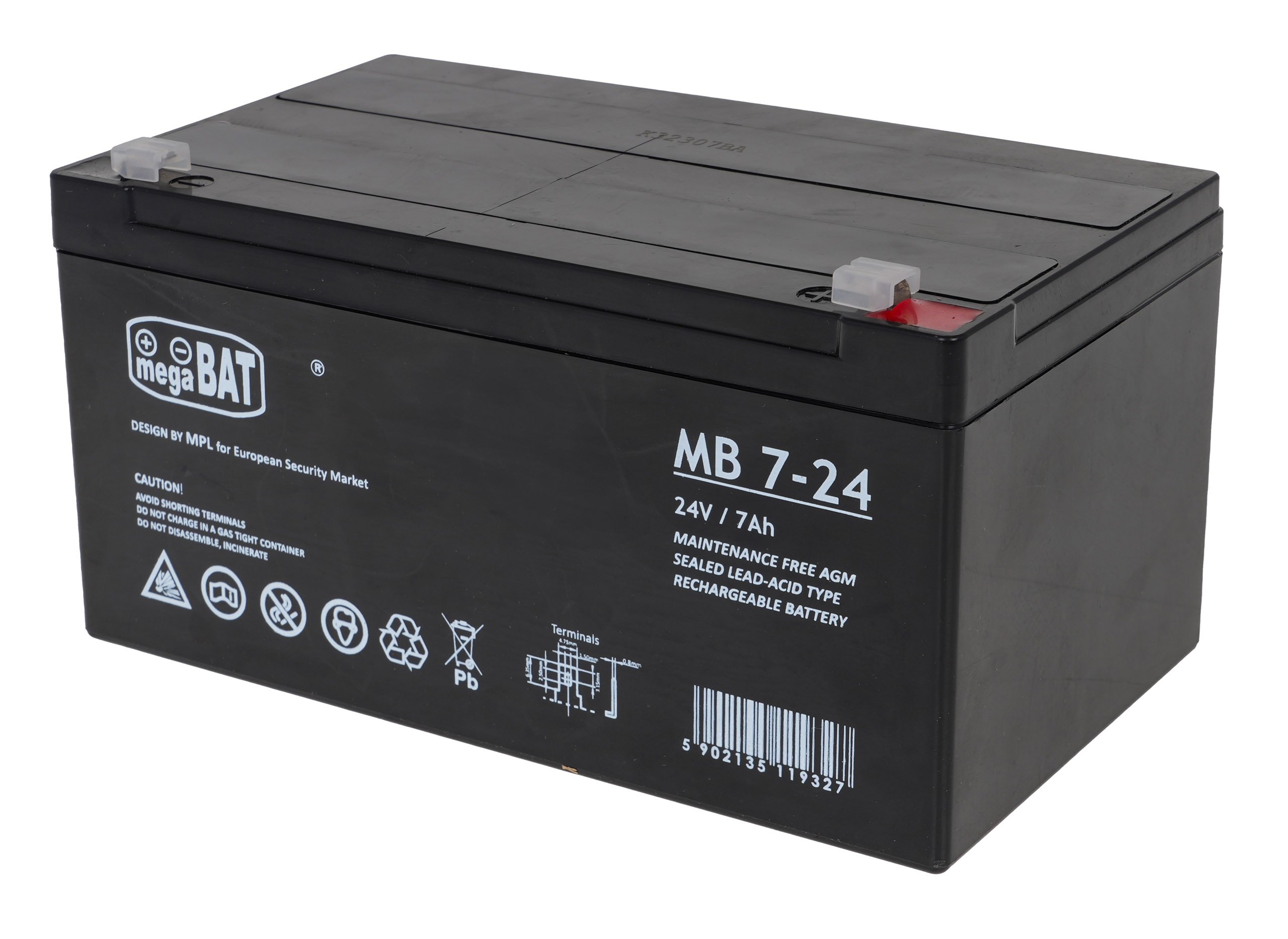 Roger megaBAT MB 7-24 Akumulators 24V