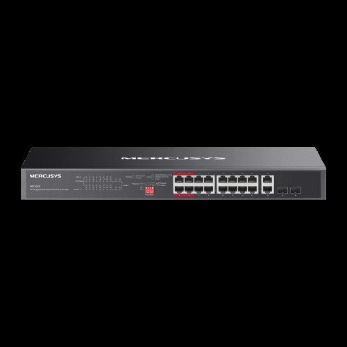 MERCUSYS slēdzis MS120GP (16xGbE, 14xPoE+, 2xGbE/SFPcombo