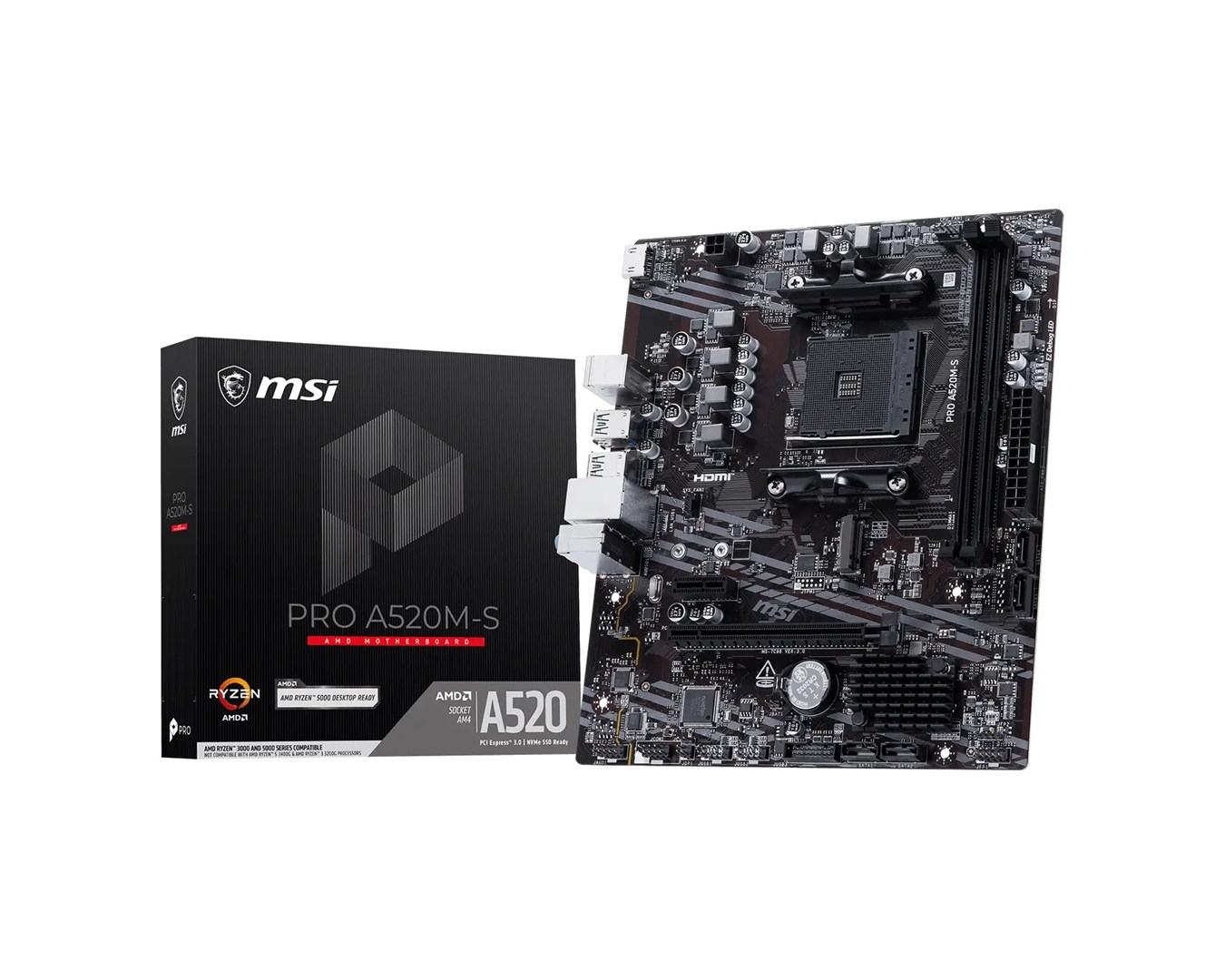 Mātesplate MSI MSI A520M-S (A520, AM4